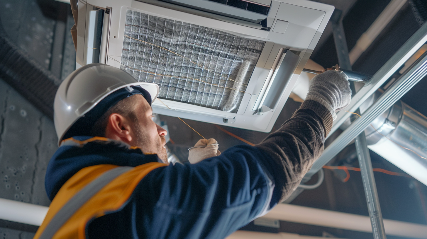 technician working on hvac